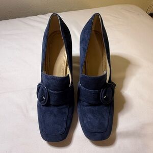 Marc Fisher Navy Suede Heels
